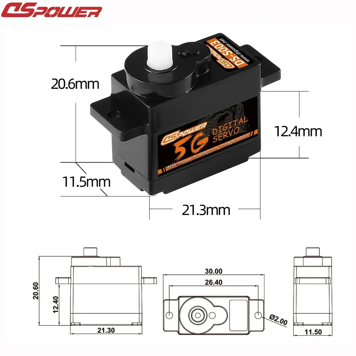 DSpower 5g Micro Digital Servo Mini Servos plastic/Metal Gear Motor for RC Car WLtoys k969 k989 k999 Mini Q Airplane ROBOT