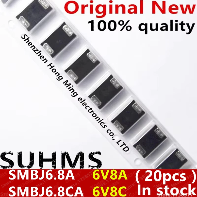 (20piece)100% New SMBJ6.8A SMBJ6.8CA 6V8A 6V8C DO-214AA