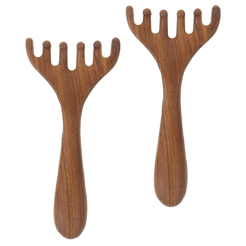 Massage Tools Gua Sha for Hair Scraping Tablets/boards Coffee Wood Wooden Facial Face Massager