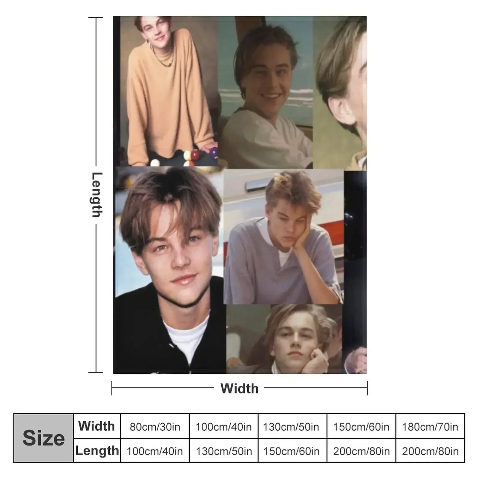 Leonardo Dicaprio Collage Throw Blanket Large Quilt Blankets