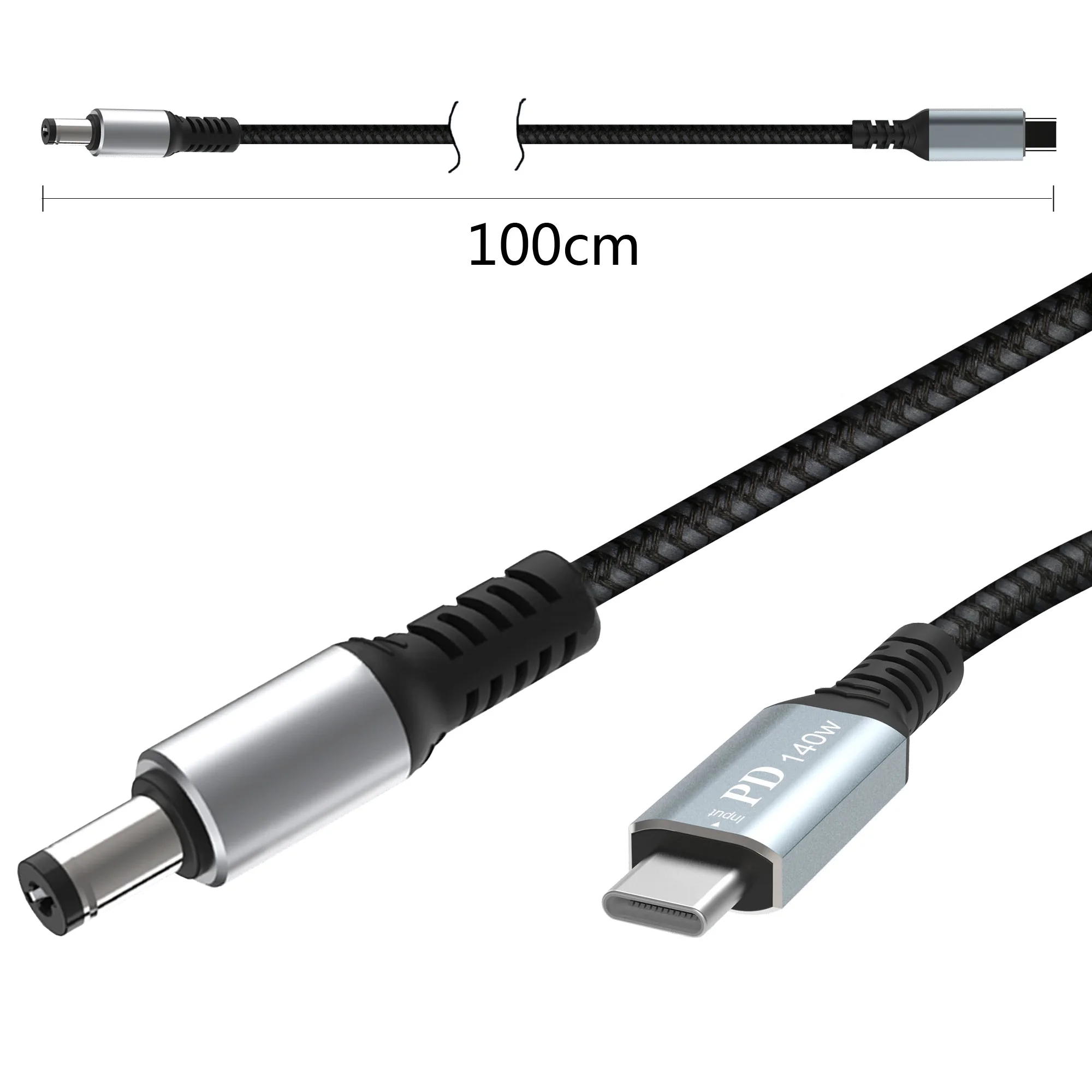 For Starlink Mini Power Cable Direct to USB-C 3.3FT/1M, 140W DC 5.5 x 2.1mm Male to Type-C Male Compatible 140W+ PD Power Supply