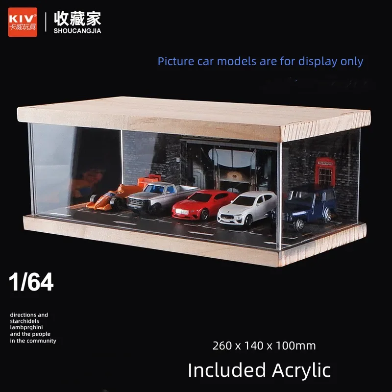 

1/64 Automobile simulation parking lot model garage scene multi-storey acrylic display box parking space