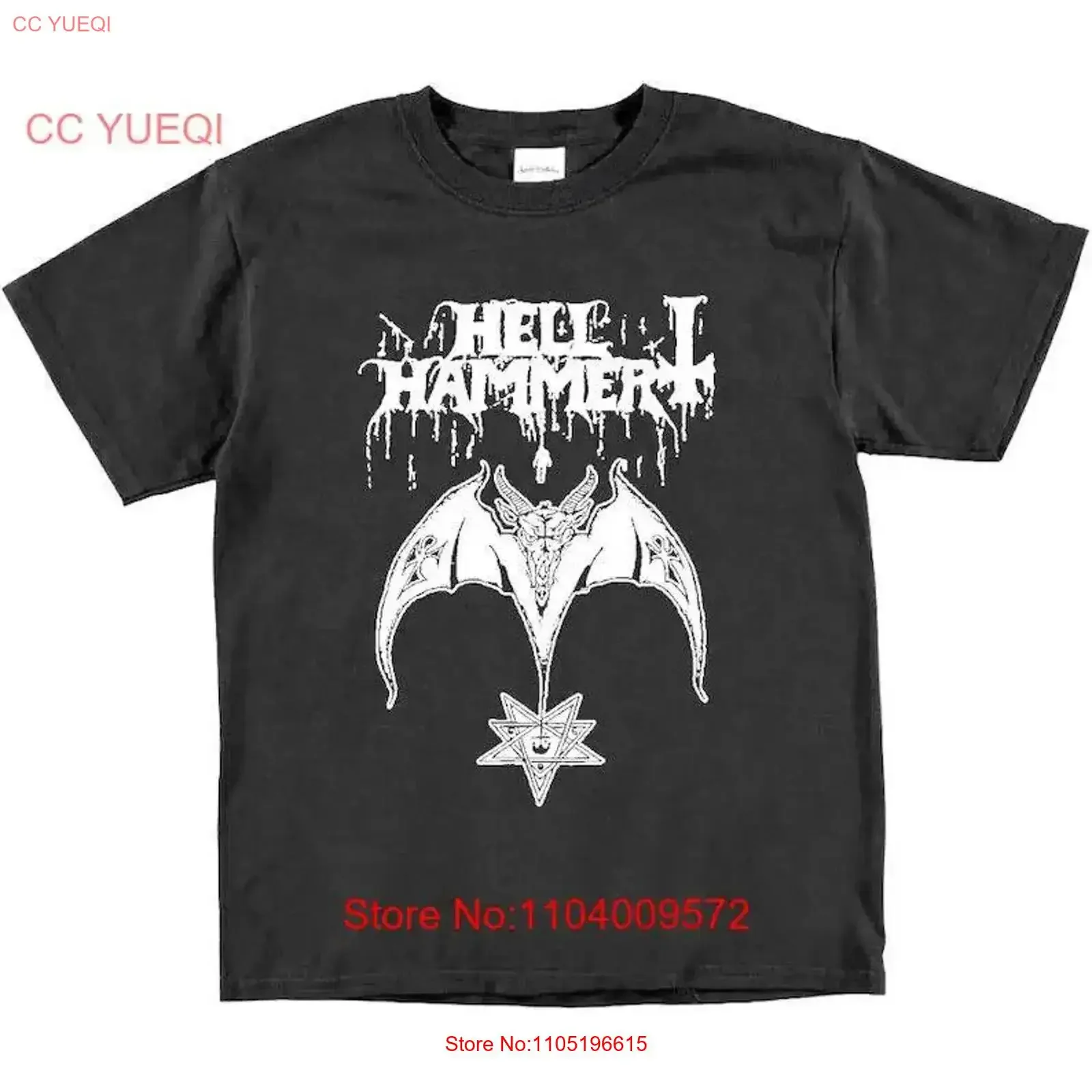 Hellhammer Black Metal T Shirt Vintage Sarcofago Beherit Archgoat Sabbat Emperor vintage Washed Versatile designer clothes