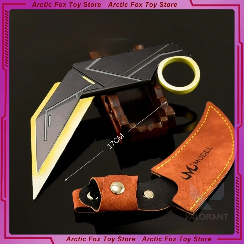 17cm novo jogo valorant faca de garra periférica modelo de metal armas e adereços armas e adereços meninos presentes do festival de aniversário brinquedos