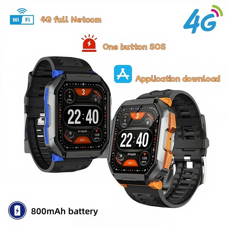 

Новые 4G Full Netcom Smartwatch для мужчин Android 8.1 Smartwatch с 1,98 "320*385 SIM-картой видеозвонок WIFI GPS умные часы для мужчин