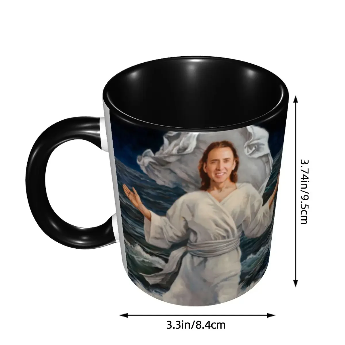 Nicolas Cage Walking On Water Mug Customized Funny Meme Ceramic Coffee Mug Creative Present