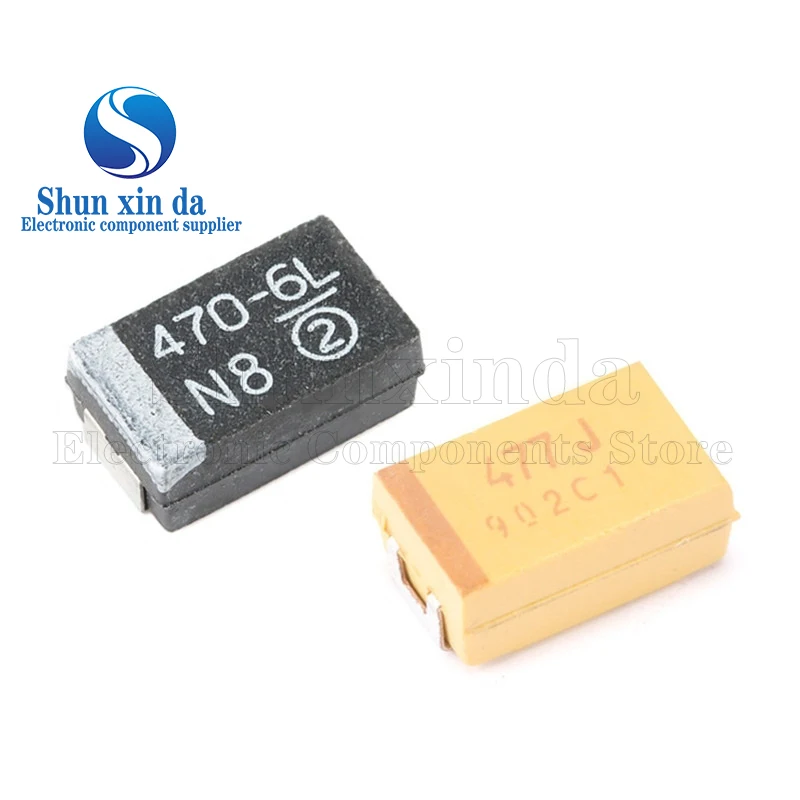 

Танталовый конденсатор 470UF 477 477K 6,3 V 10V D E 7343 10% SMD 477J 477A, 10 шт.