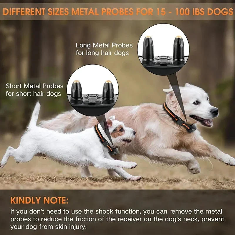 Electric Dog Training Collar Dog, No Barking Auto Training Collar Shock Collar Beep Vibration Shock Rechargeable IPX7 Waterproof