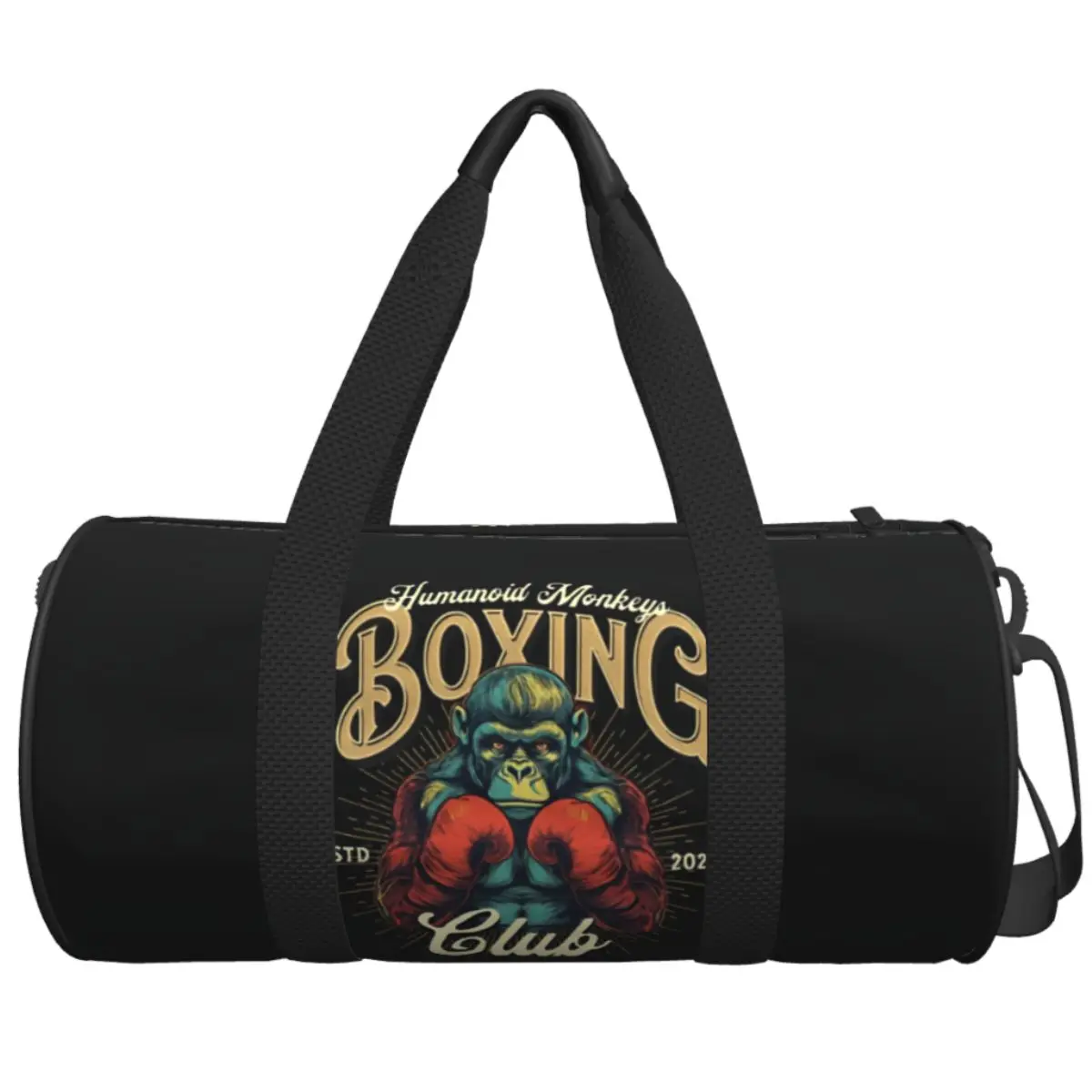 

Boxe Muay Thai Sports Bags Travel Training Gym Bag with Shoes Retro Handbags Men's Pattern Oxford Fitness Bag