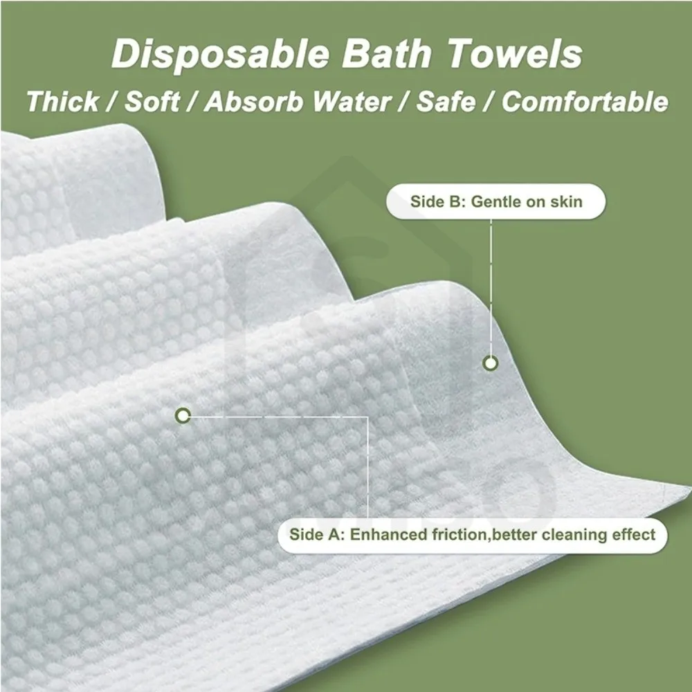 Nuevo Toalla de baño desechable portátil, toalla suave de algodón agradable para la piel, toalla comprimida de secado rápido,