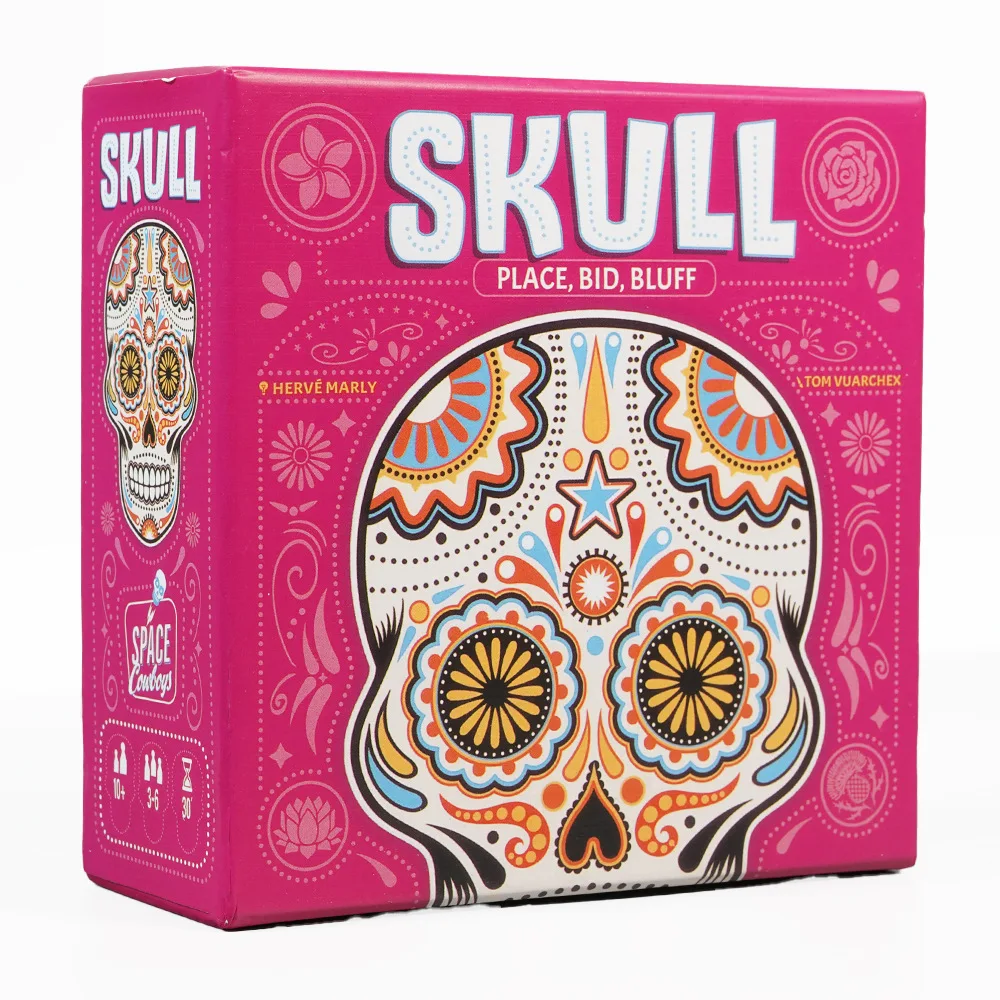 Flower Skull King | Bluffing Card Game | Party Game | Ages 10+ | 3 - 6 Players | 20 - 30 Minutes Playing Time