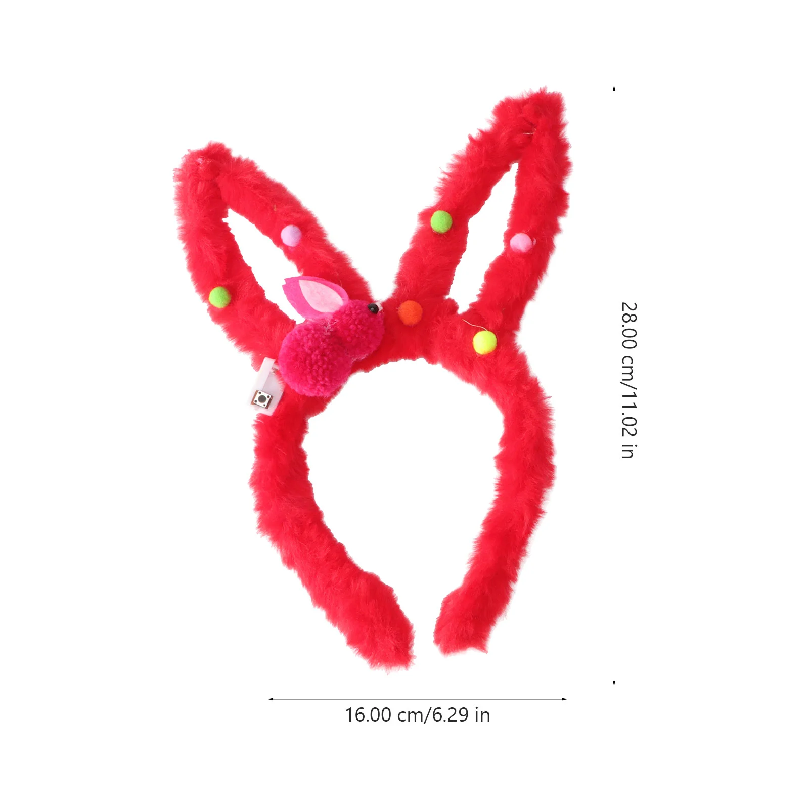 4 Pcs Bunny Ear Headband Plush Rabbit Hairband Decorative Girl Party Easter Hoops Girls Headdress Plastic Pretty