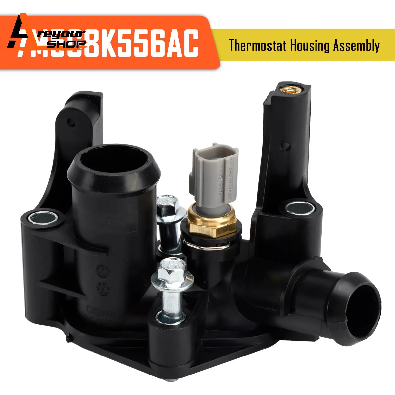 

7M5G8K556AC Thermostat Housing Assembly for Ford Fiesta FBD GFJ Focus 1.6L