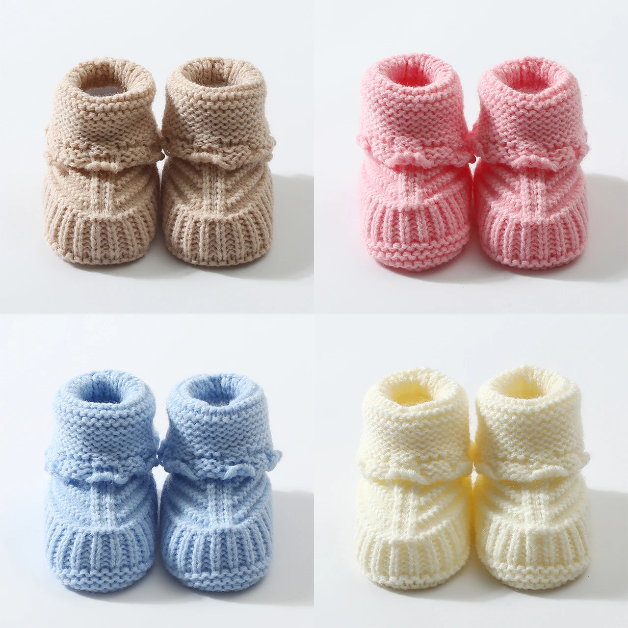 Winter Baby Knit Socks Home Warm Foot Covers Thicken Woolen Infant High Top Boot Soft Bottom Newborn Learning Walking Shoes