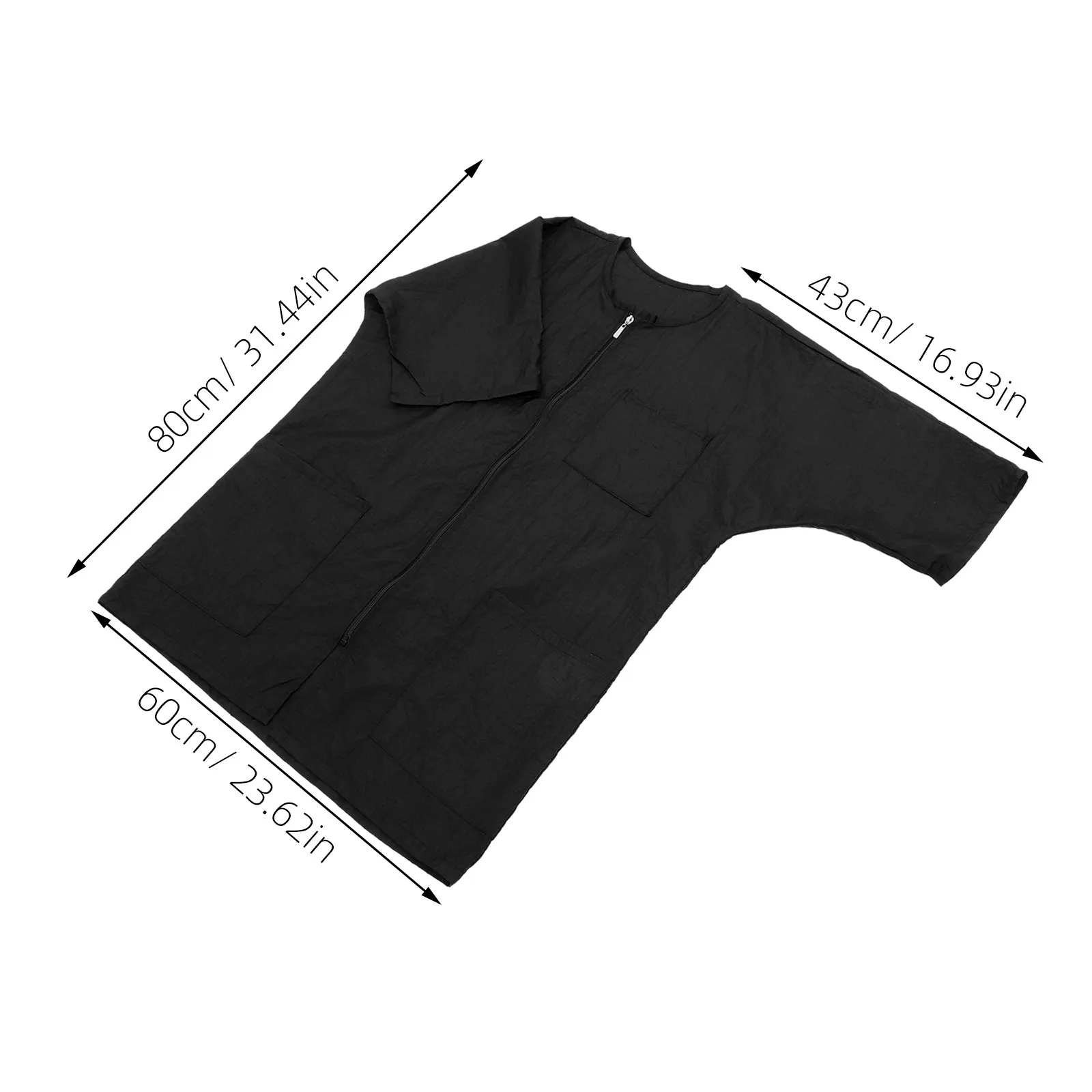 Kappersschort met korte mouwen, werkuniform, waterdichte saloncape voor stylist, kapper, duurzaam, sneldrogend, grote zak, haarverzorging