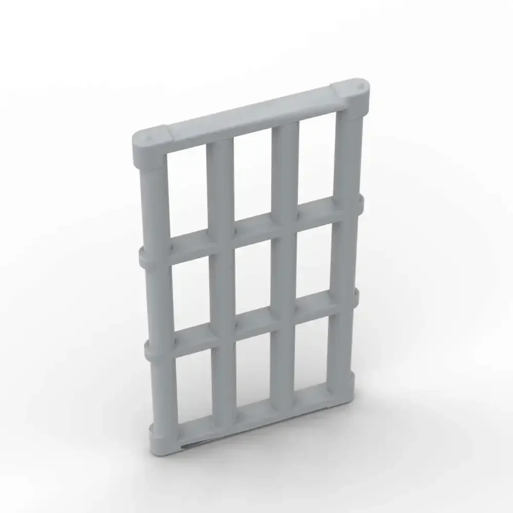 MOC 10PCS Part 92589 Bar 1x4x6 Building Blocks Kit Door Window Grille With End Bricks Particle Assemble Toys Birthday Kids Gifts