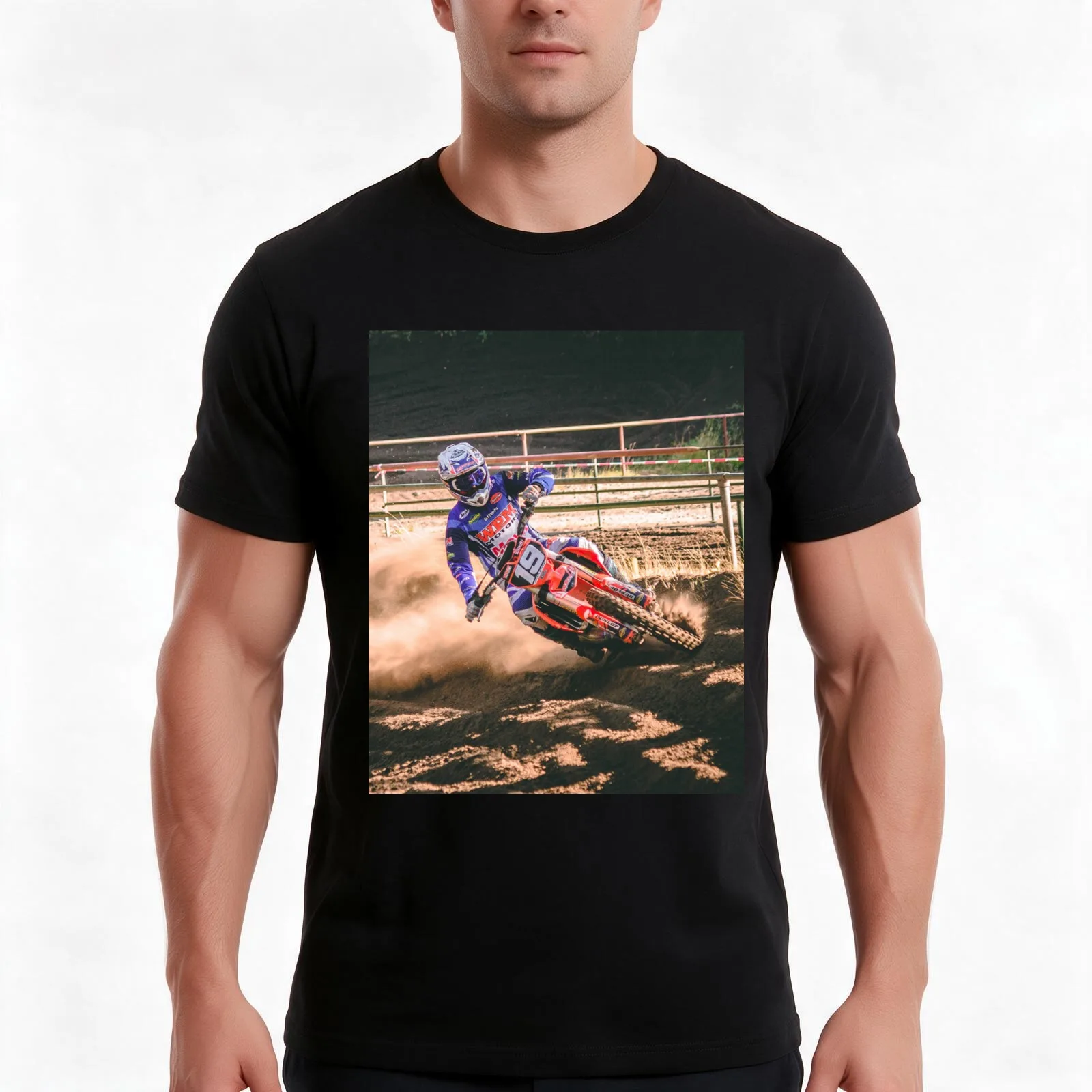 Berm Busting Banshee! Red Motocross Mania T-Shirt Summer Casual Cotton Tee Oversized Streetwear Tops Vintage Graphic Print