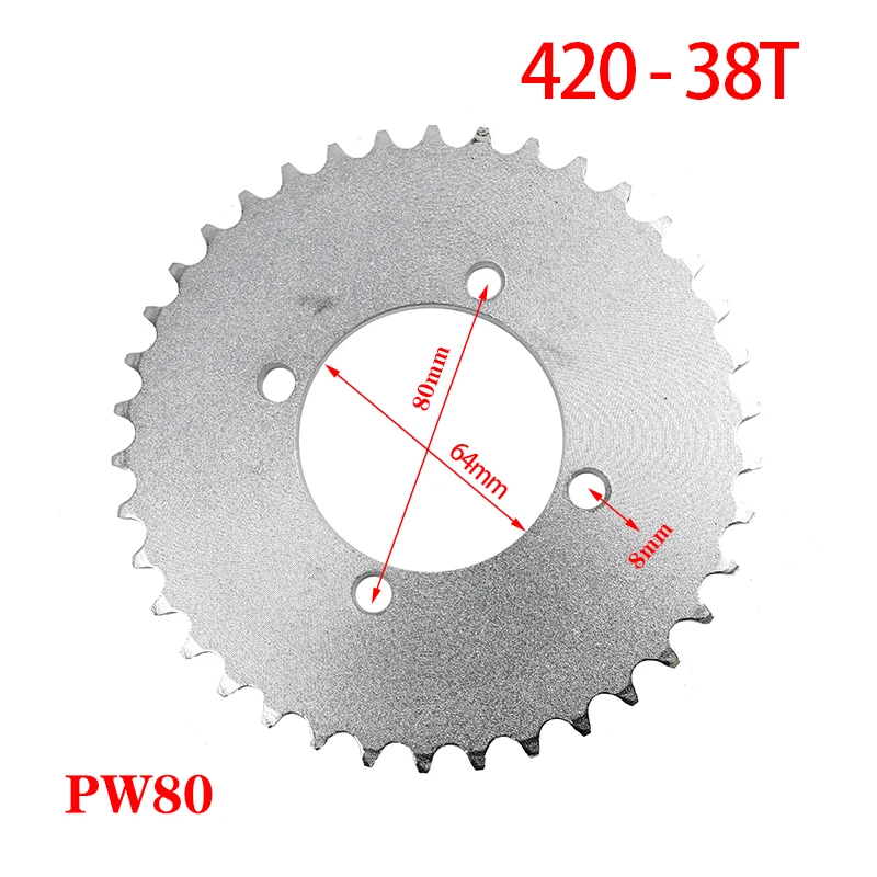 420/428 Chain 35T 38T 48T 45T 51T teeth 58mm Rear Sprocket for 50cc 70cc 110cc 125cc Dirt Pit Bike 37T 41T Accessories