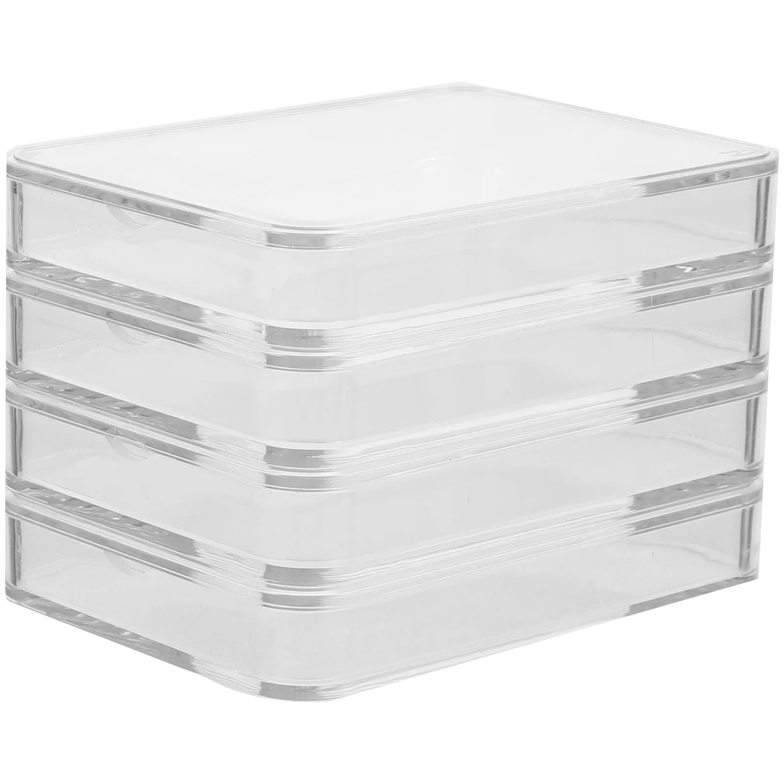 

4pcs Protective Boxes Clear Coin Storage Cases Dust Proof Lids Collectors Small Transparent Round Boxes Coin Holders