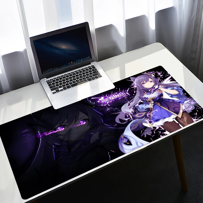 Genshin Impact Tamanho Grande Mouse Pad, Jogo Mousepad, Tapete De Mesa De Teclado, Borracha Natural, Decoração Do Escritório Tapete, Tapetes Do Mouse