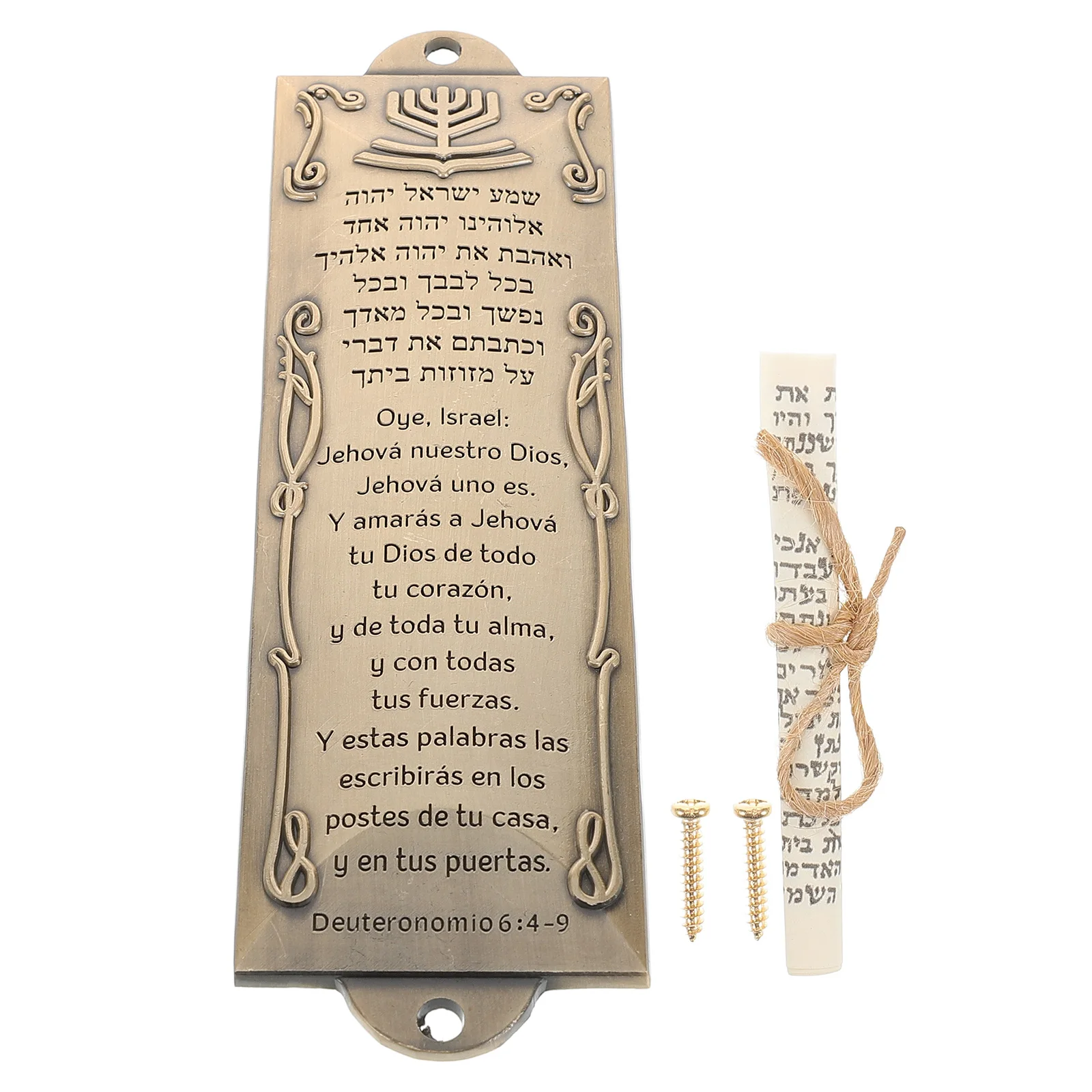 

Religious Doorpost Home Decor Elegant Mezuzah Plaque Metal Yard Decorations Outdoor Hispanic Heritage Curtain Crown Durability