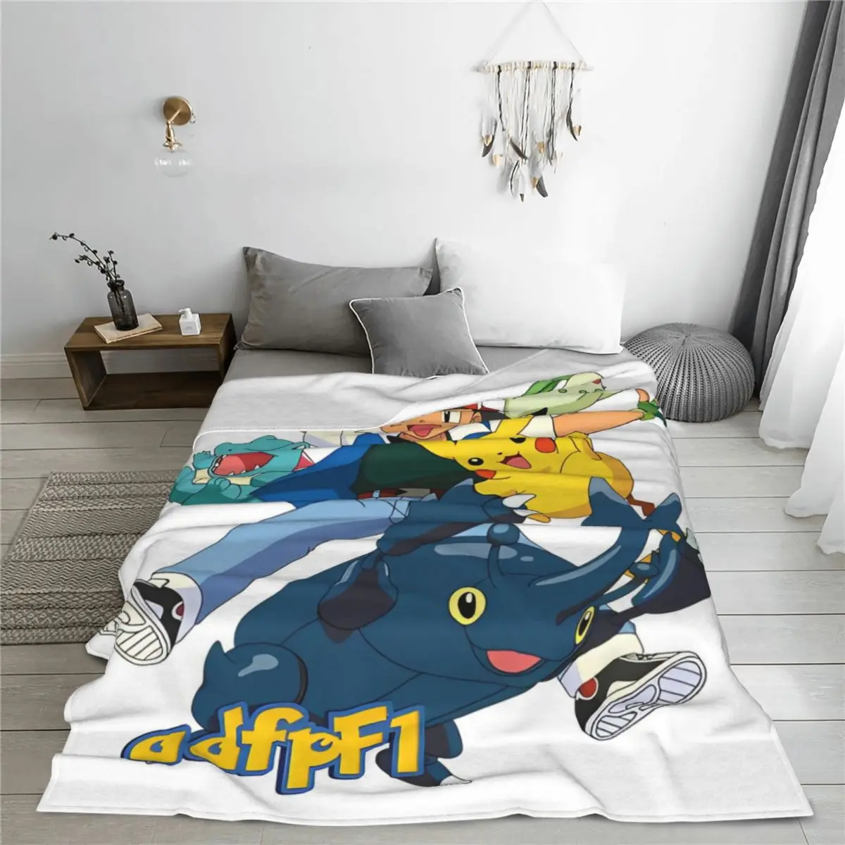 Pokemon Pikachu Anime Flannel Blankets Cute Cartoon Game Awesome Throw Blankets for Home Rug Piece Warm