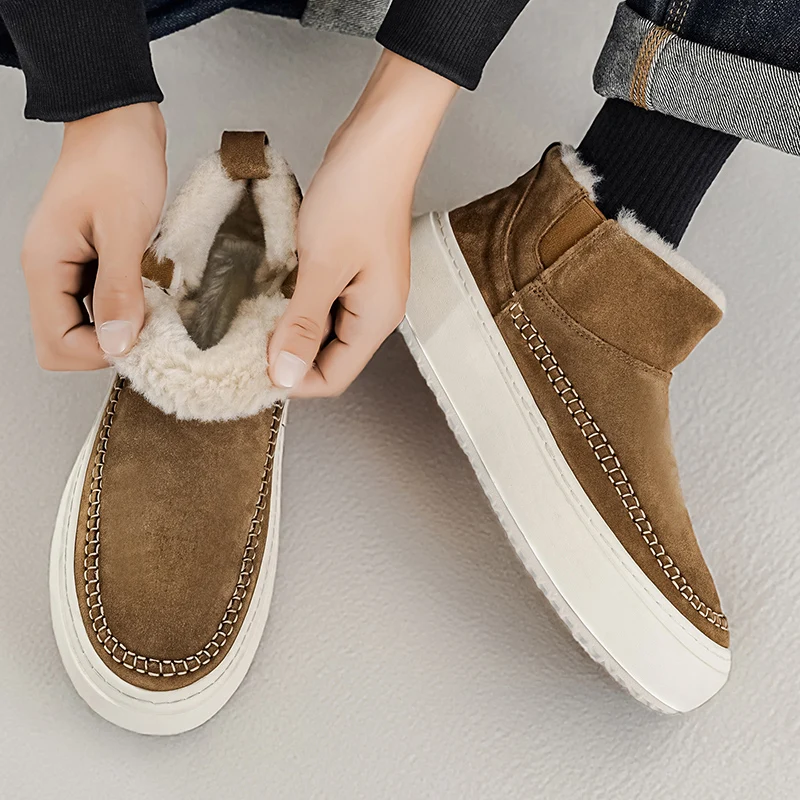 عرض ساخن لعام 2025 أحذية الثلوج الشتوية عالية الجودة للرجال أحذية سميكة عالية الجودة للراحة الخارجية والدفء والترفيه مقاس 39-44 #3