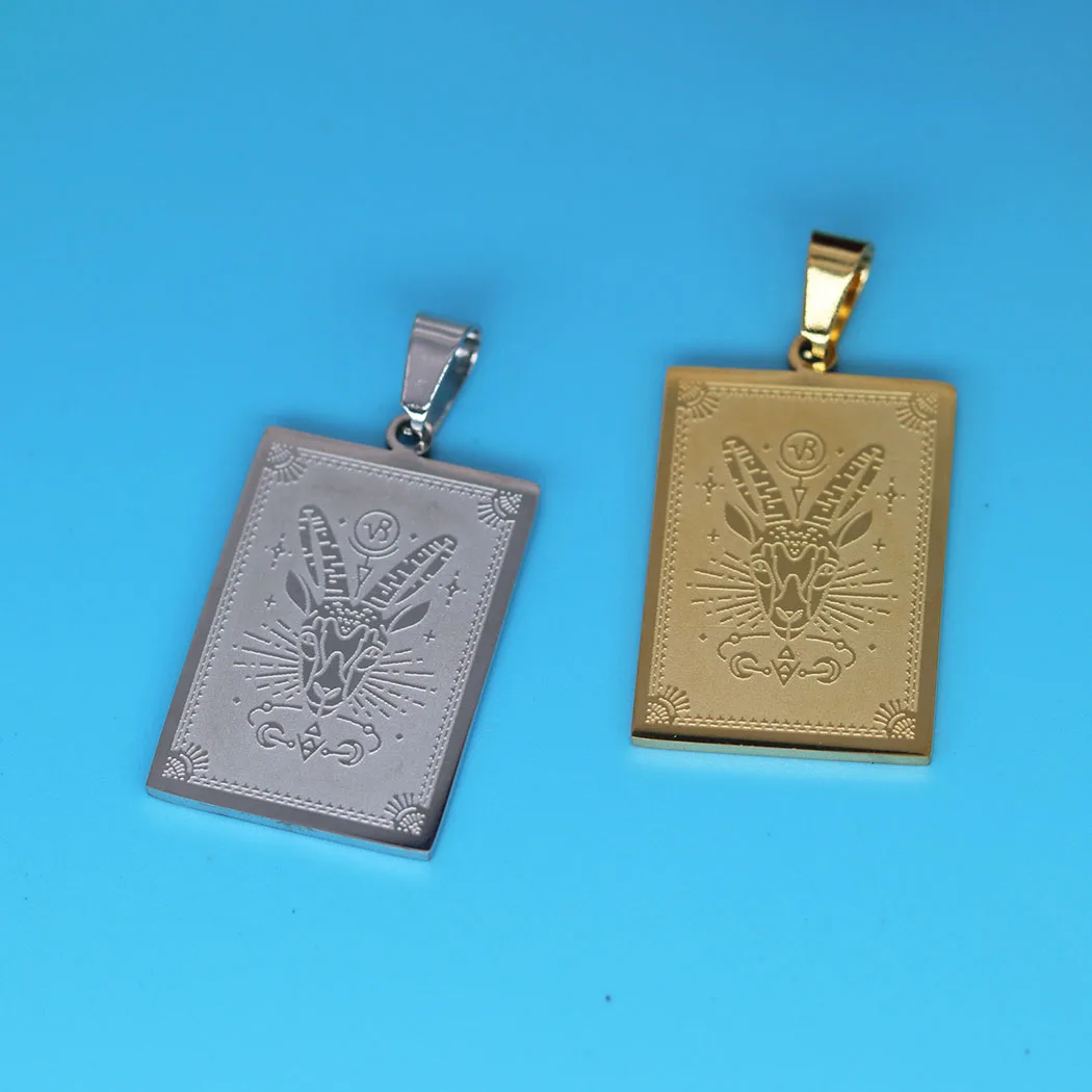 2Pcs/lot Stainless Steel Capricorn Zodiac Sign Star  For Necklace Bracelets Jewelry Crafts Making Handmade Stainless Steel Charm
