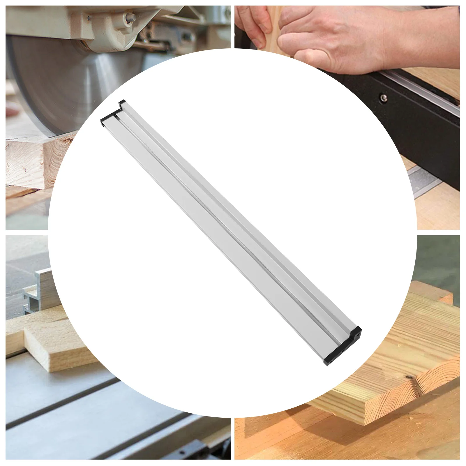 75er-T-Nuten-Aluminiumlegierungs-Gehrungsschiene in Silber, bis zu 13 mm/5,51 Zoll für Zaun- und Holzbearbeitungsprojekte - DIY-Holzbearbeitungswerkzeuge – Detail 7