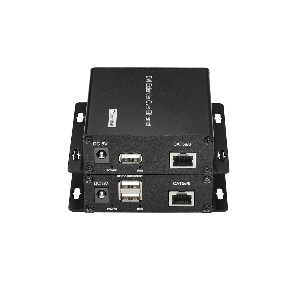 200 متر USB KVM DVI موسع بواسطة CAT5E Cat6 RJ45 إيثرنت كابل جهاز ريسيفر استقبال وإرسال الصوت والفيديو محول الكمبيوتر المحمول إلى شاشة التلفزيون