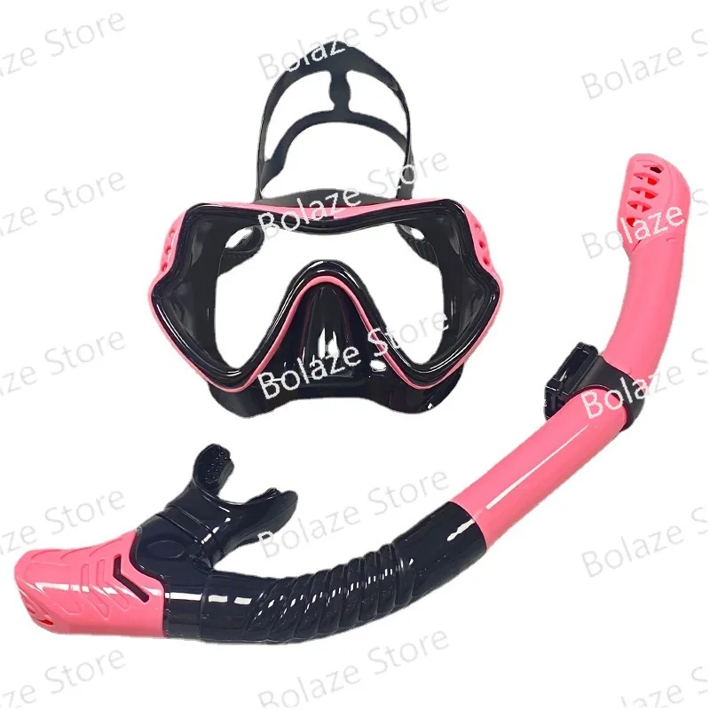 Diving Mask Snorkeling Breathing Tube Suit Men's and Women's Large Frame Silicone Face Mirror Diving Mask Diving Glasses