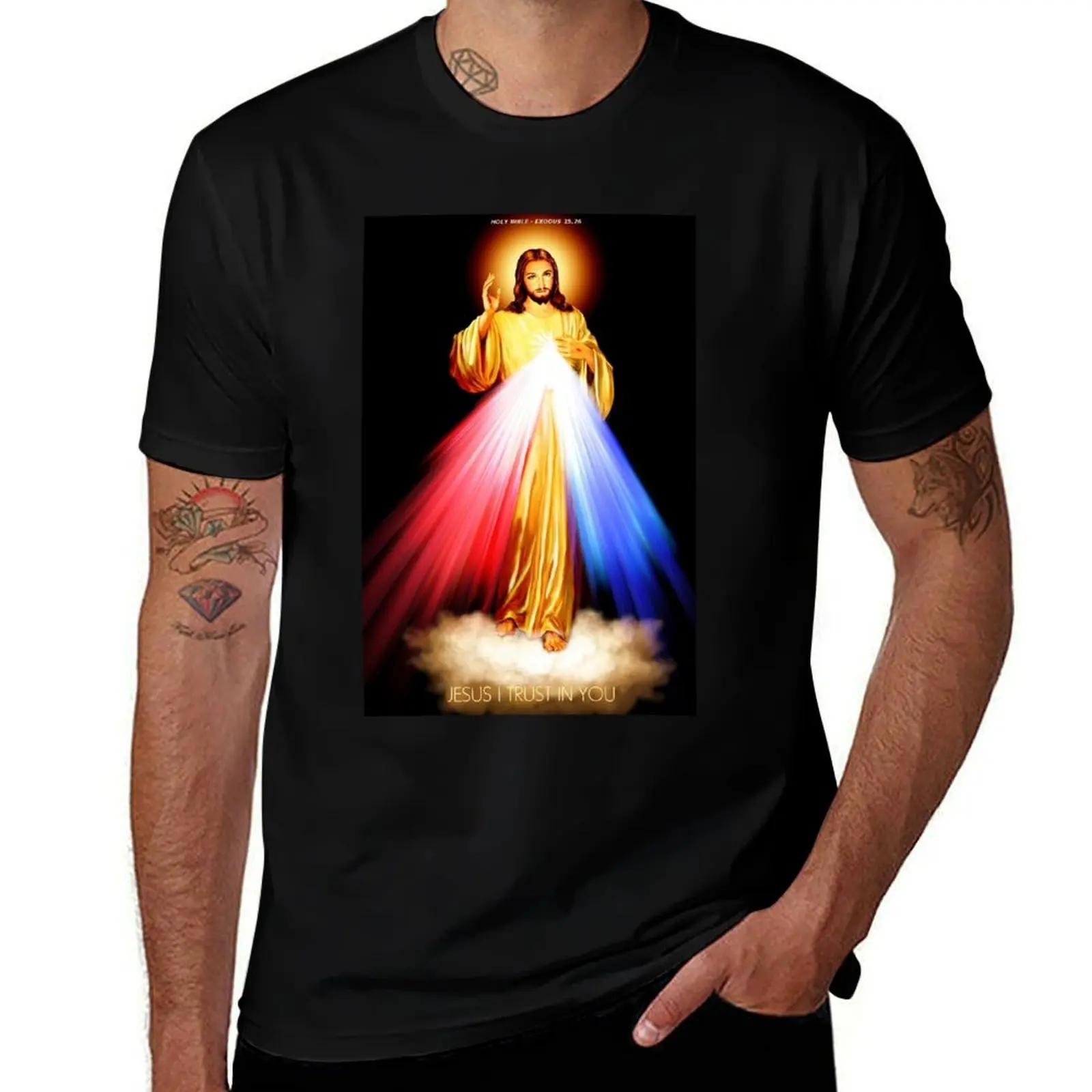 Divine Mercy Lord Jesus I trust in you T-Shirt Festival Short Sleeve T-Shirt