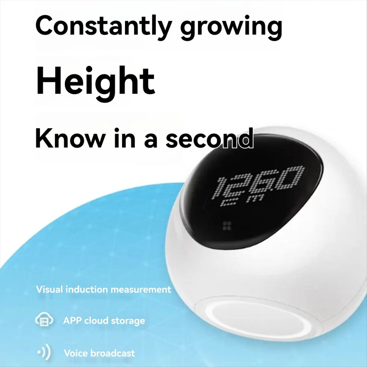 HowAA87 Accurate Infrared Height Measuring Instrument Bluetooth with Voice Broadcast Smart Wall-Mounted for Children and Adults