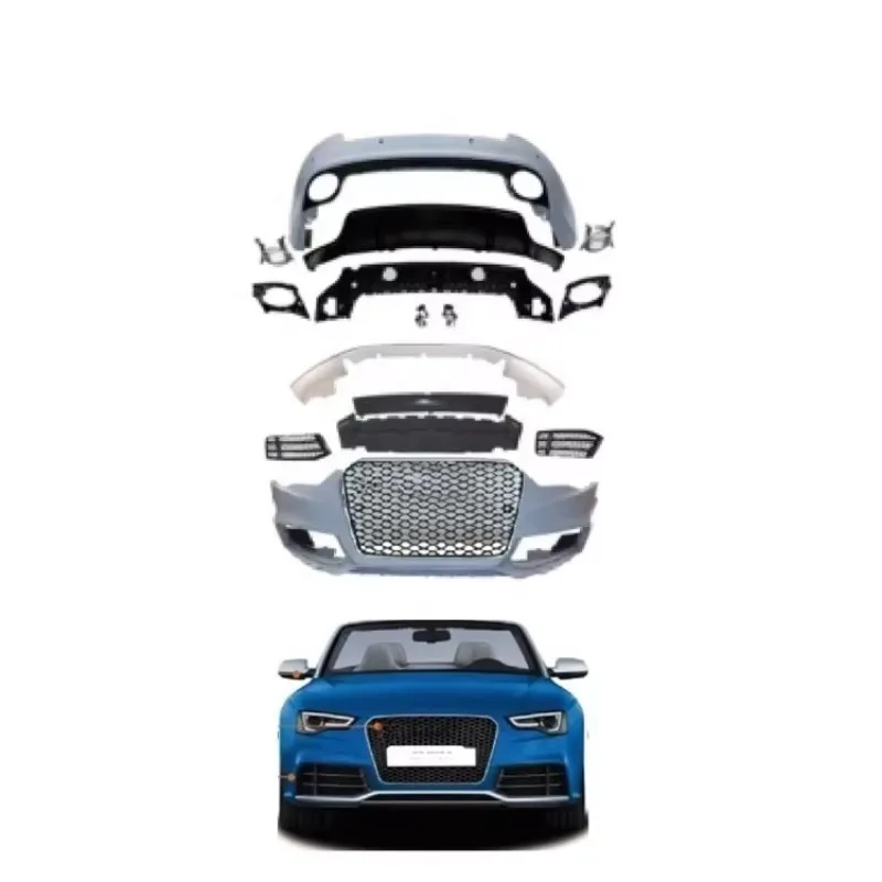 New style Car Accessories 2 and 4 Door A5 S5 B8.5 13-16 Upgrade RS5 Body Kits Front Rear Bumper Grille Front Lip Body Kit for Au view 2