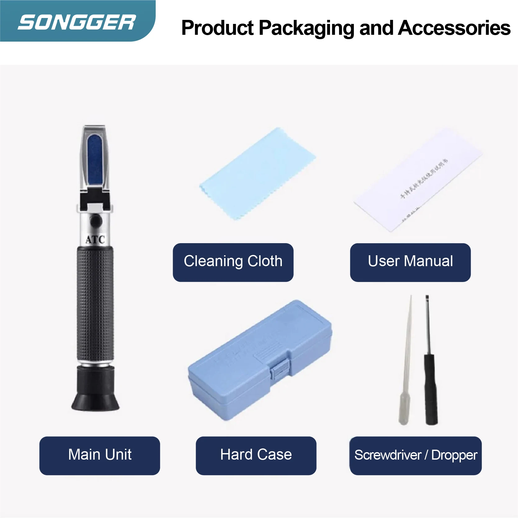 Alcohol Concentration Meter, Handheld 0-80% Refractometer Meter Ethanol Alcohol Concentration Meter Refractometer