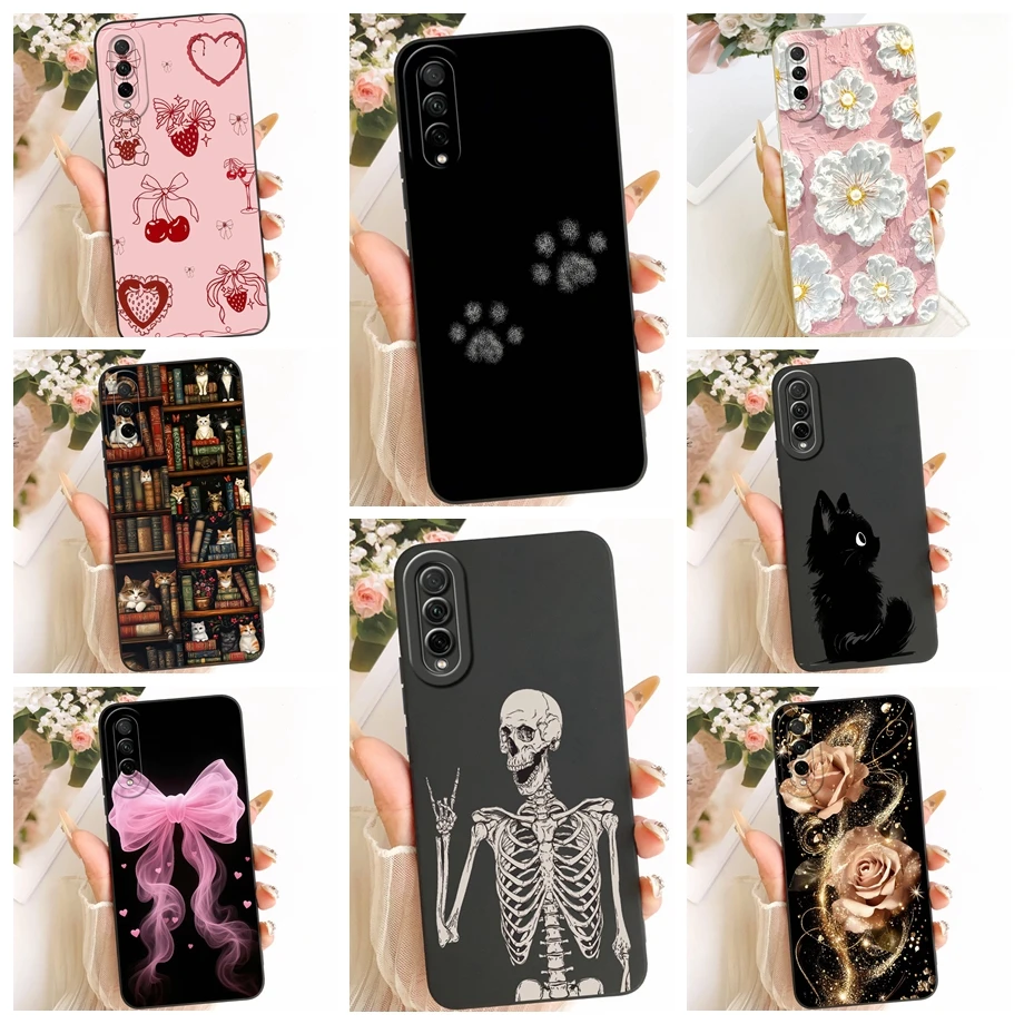 Funda para Teléfono Huawei Y7P Y7 Pro Y7 2019 Huawei P40 Lite E Honor 9C, Funda con Estampado de Mariposas y Dragones, Funda Suave Mate