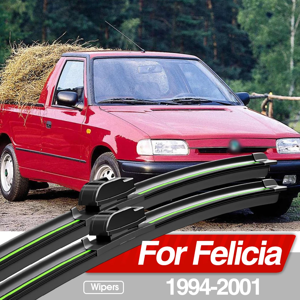 For Skoda Felicia 1994-2001 Front Windshield Wiper Blades 2pcs Windscreen Window Accessories 1995 1996 1997 1998 1999 2000