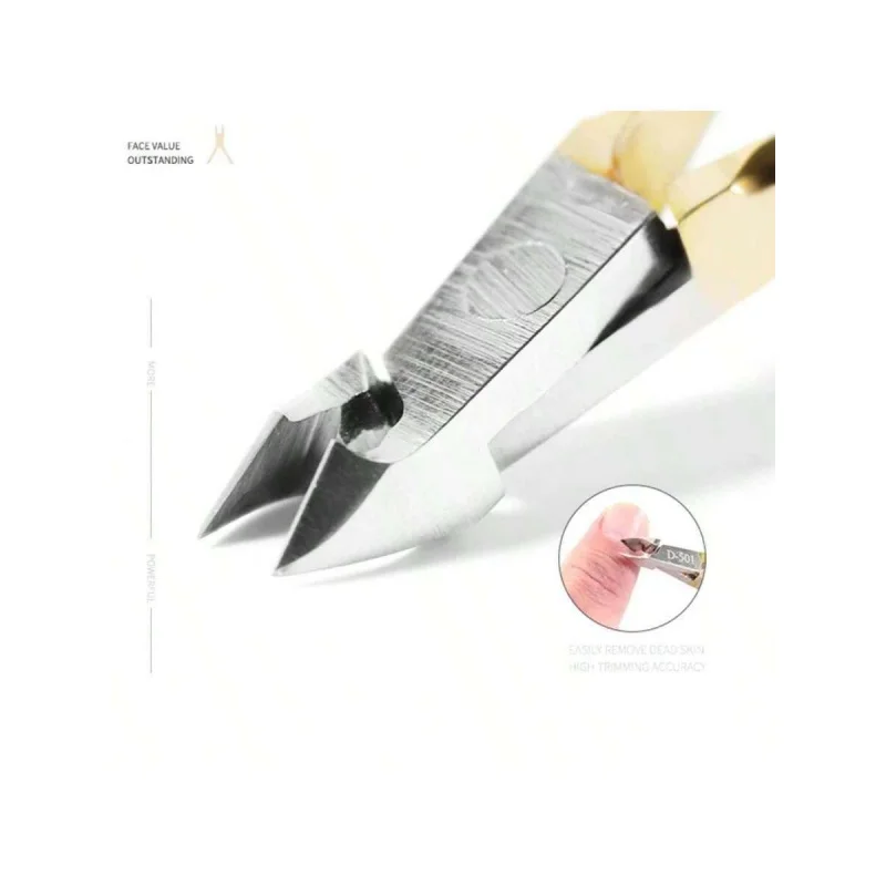 Ciseaux coupe-ongles pour peau dure et morte, coupe-cuticules en acier inoxydable, outil de manucure et de pédicure professionnel 1 pièce