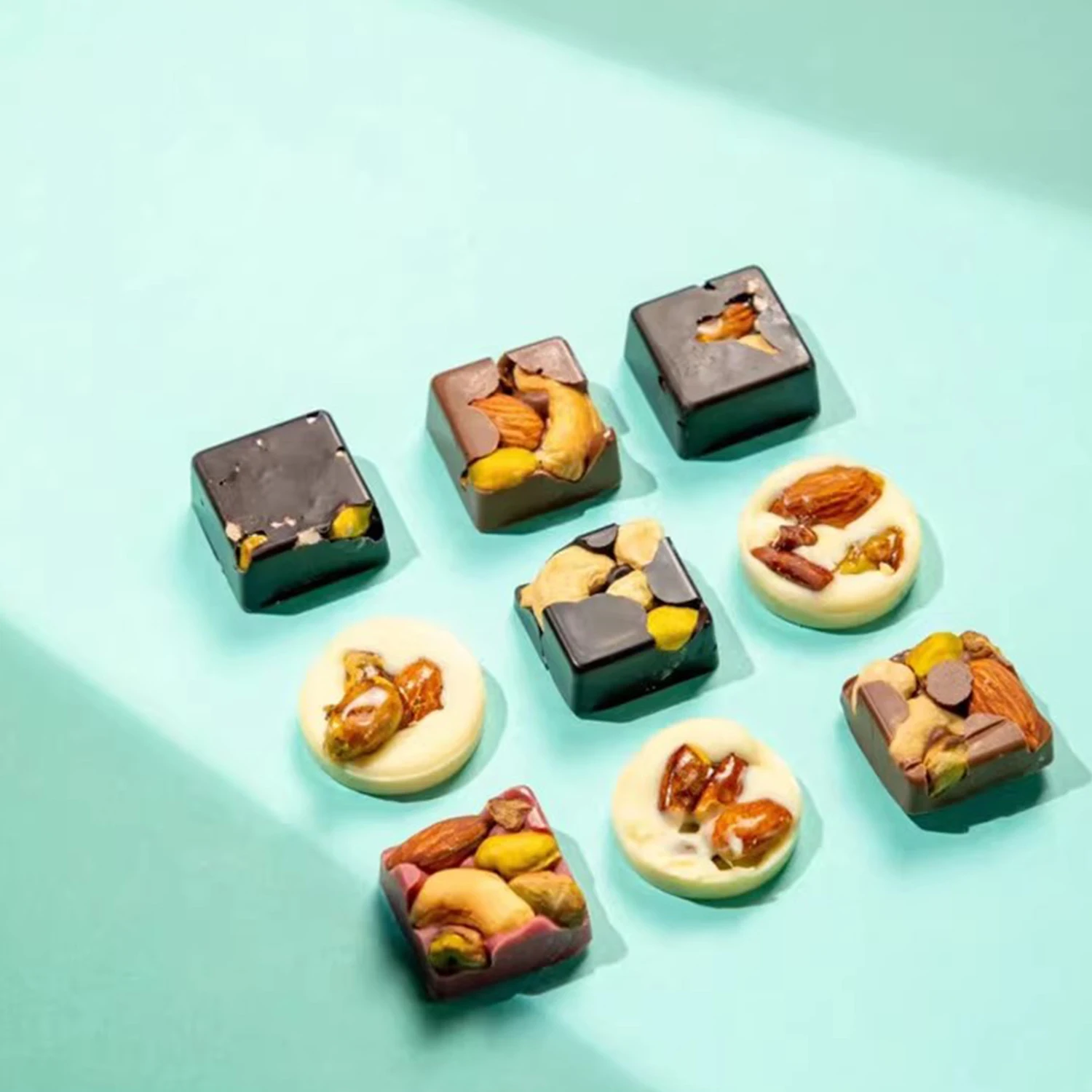 1Pcs Chocolate Mold Polycarbonate Dubai Cube Shape Candy Confectionery Mold Baker Pans Trays Baking Pastry Tools