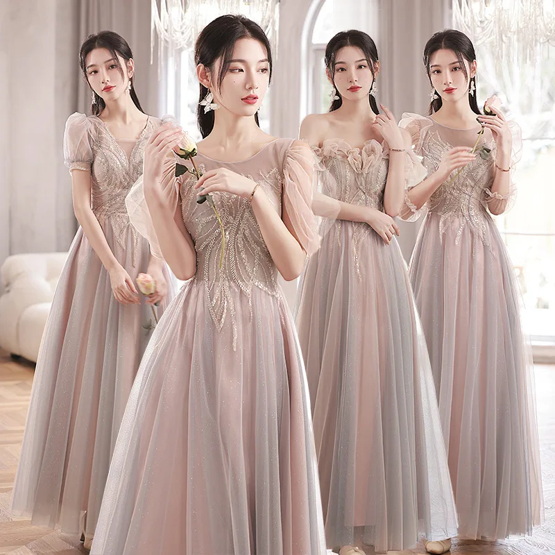 

Ele Maidsmaid Dr Summer 2023 New Sle Sister Dr Slimming High Quali Everyday Wear Long Sve Princ Sve