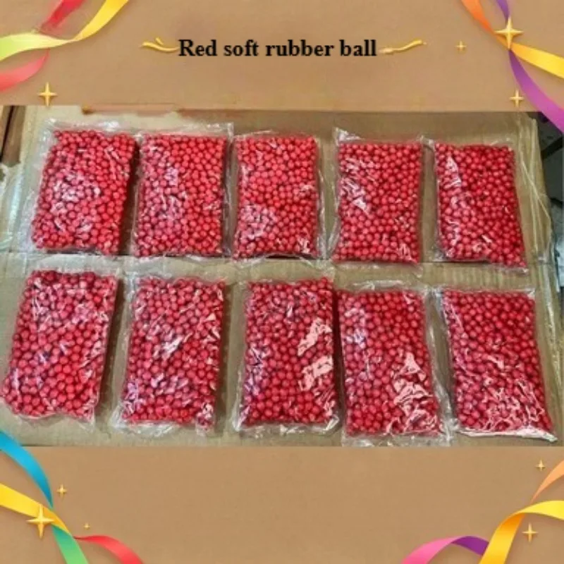 

500Pcs/Bag 7MM Red Soft Gel Round Ball Safe Flexible Refill Bullets Reusable Beads for Kids All Ages Outdoor Toys