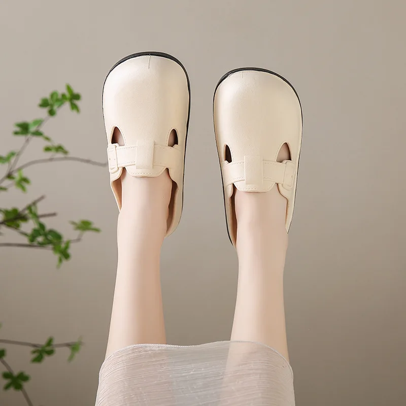 

Fanceey Summer Outdoor Slippers Fashion Beach Women's Sandals Home Casual Shoes Ins Solid Flat Sandals Garden Non-slip Shoes