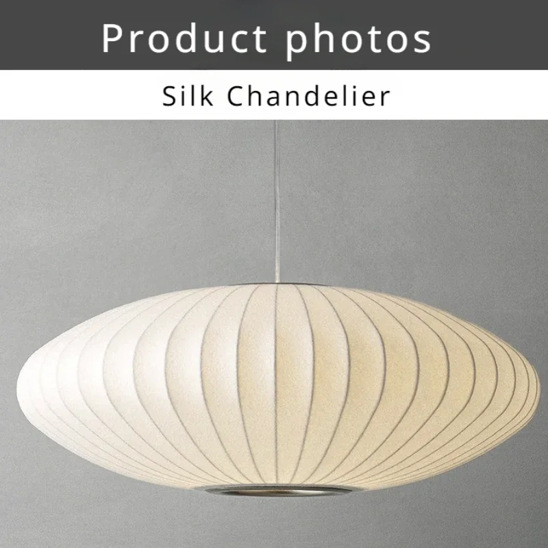 E27 Denmark Silk LED Pendant Lamp Designer Hanging Light for Living Room Hotel Hall Restaurant Modern Home Decor Factory Direct