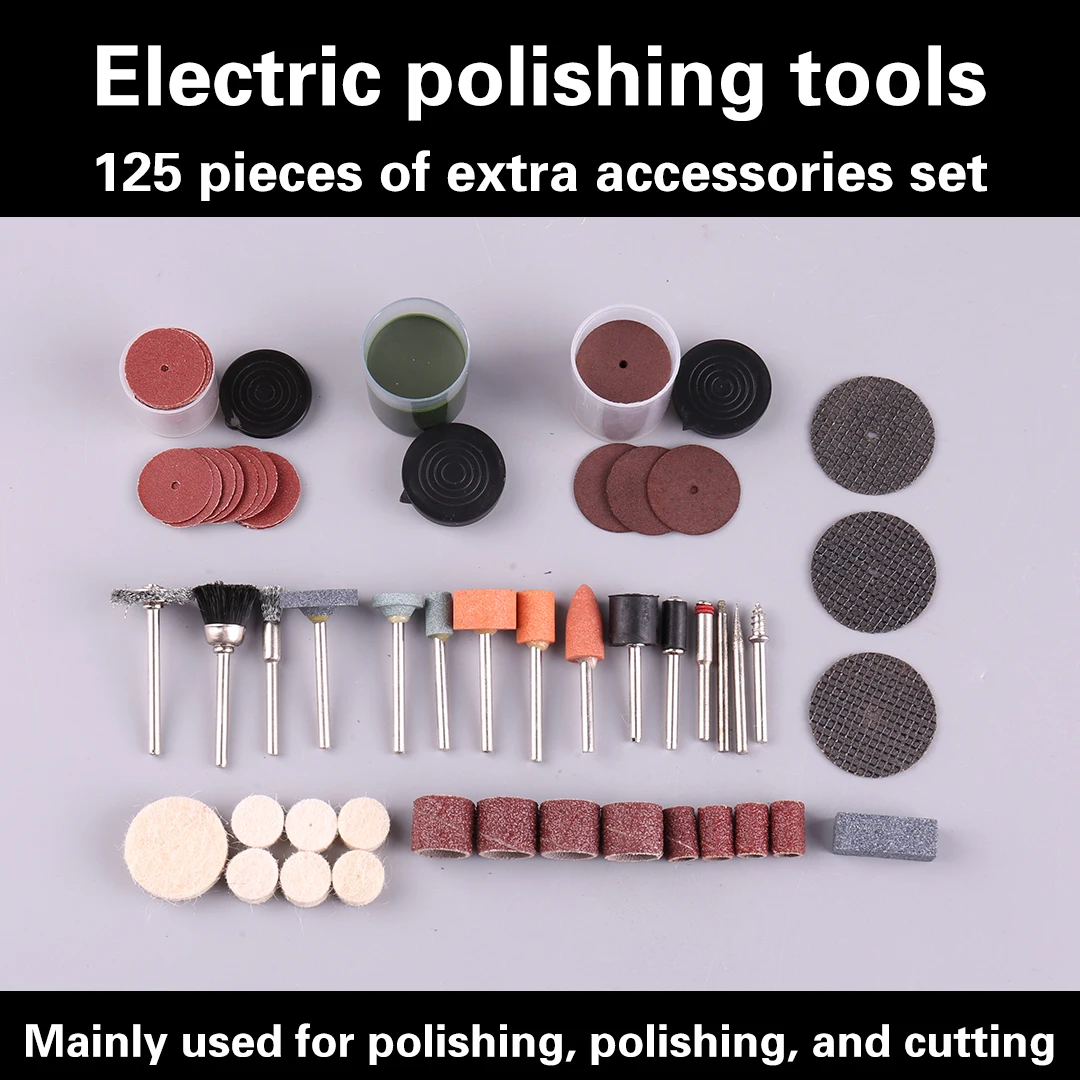 Electric Polishing Group 125 PCS Sandpaper Disc Kit Polishing Wheel with Abrasive Polish Pad Plate Tool Sanding Paper