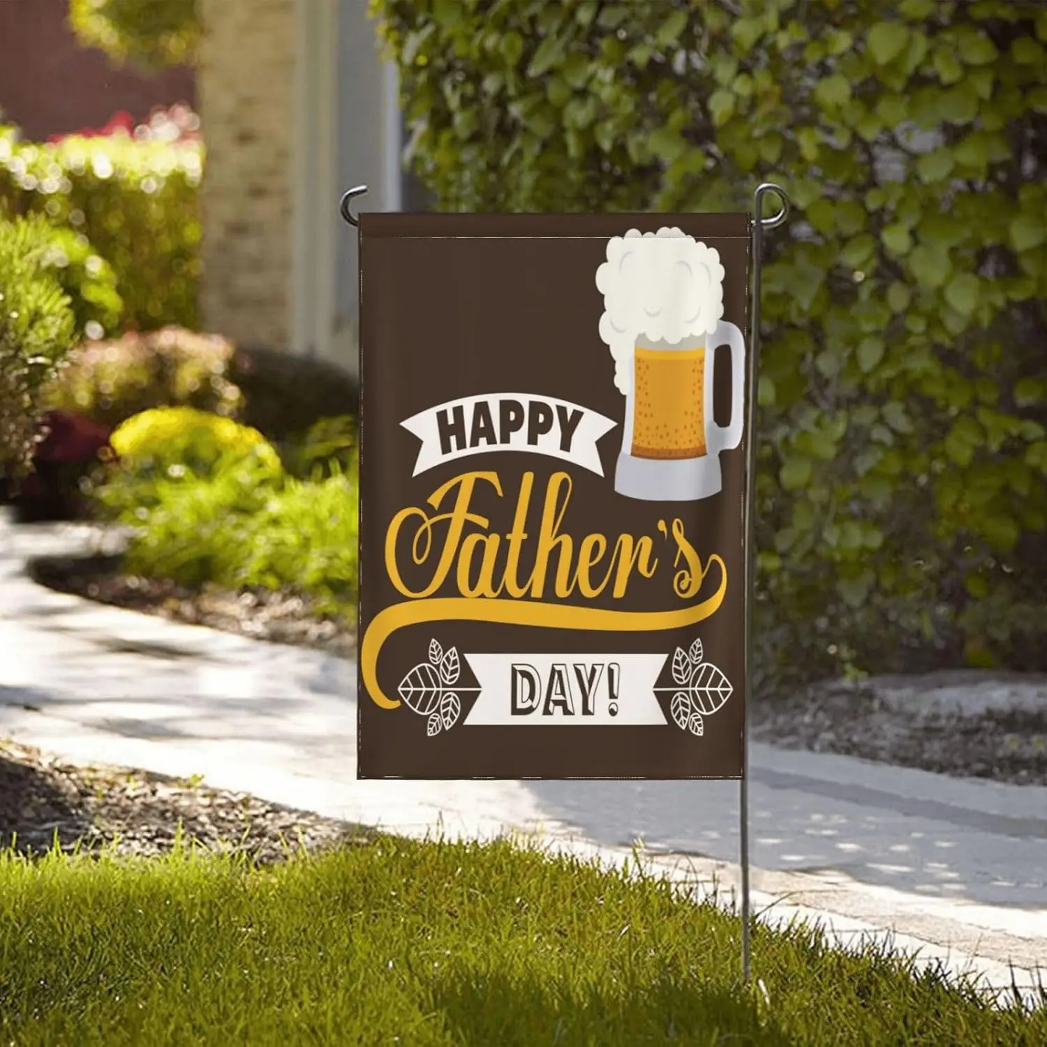 Delerain Happy Father's Day Garden Flag, 28 x 40 Inch Double Sided Design Weather Resistant Indoor & Outdoor Decorat IIK AAL yyi