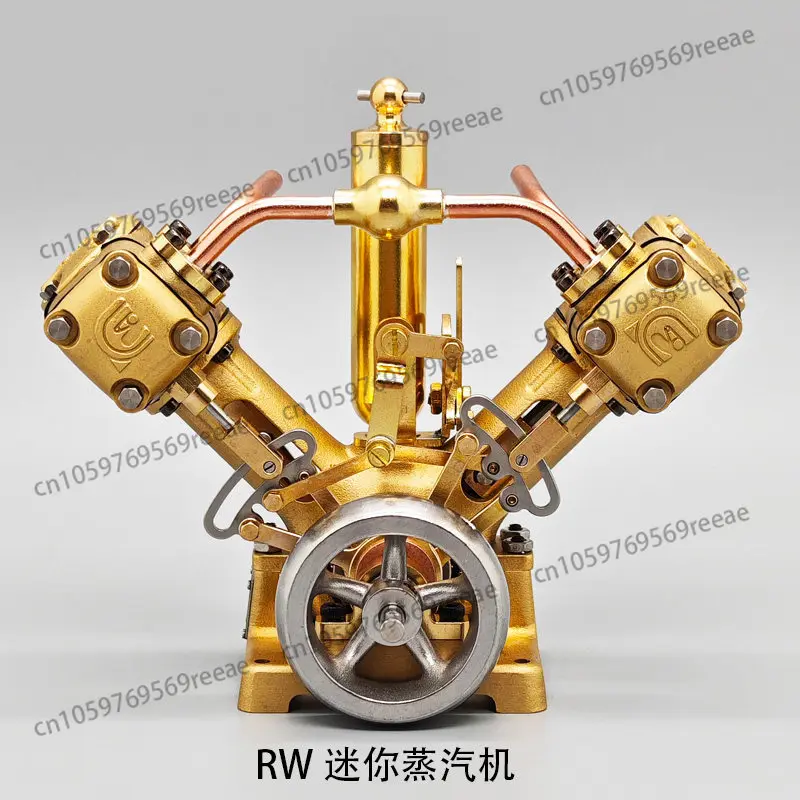 

Mini Train Machinery Twin Cylinder Steam Engine Home Ornament