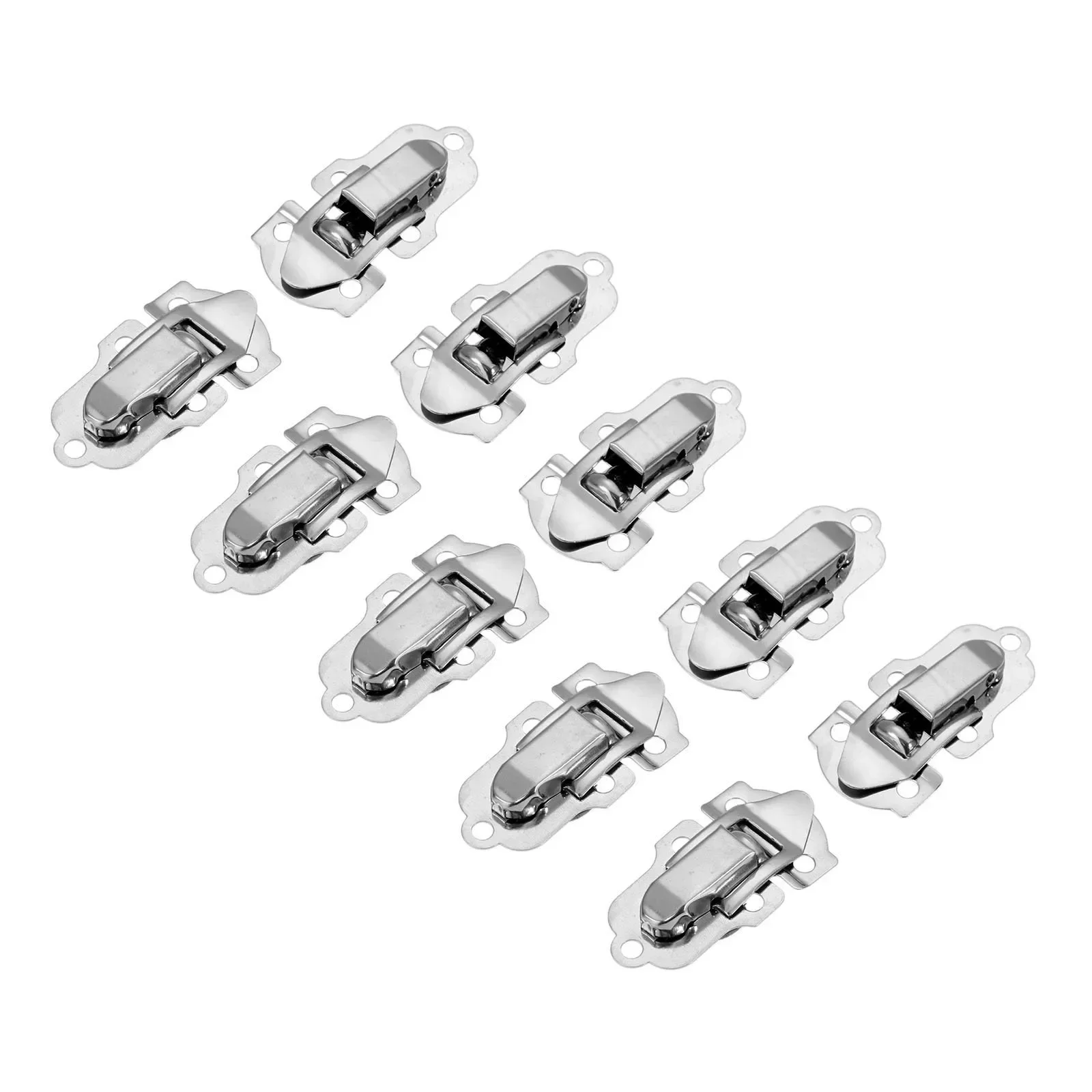 10Pcs Stainless Steel Buckle Hasp Silver Toggle Latch Clasps Jewelry Wine Wooden Box Case Suitcase Hasps Clasp 54*29mm