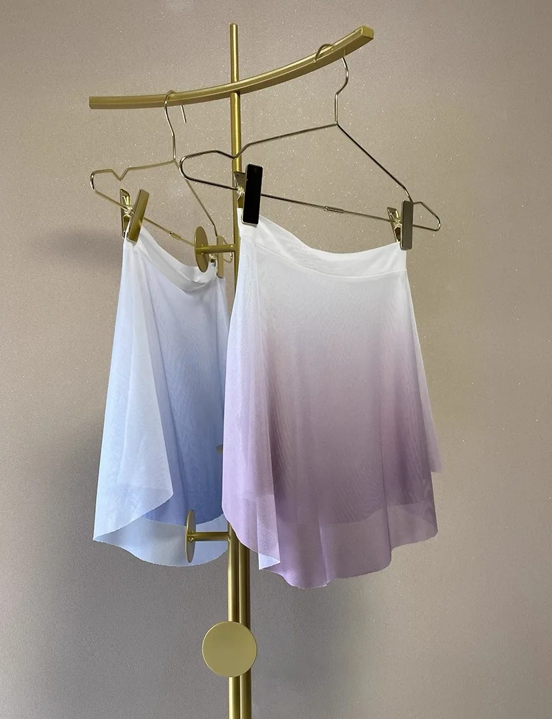 Gonna da ballo per balletto Bambini adulti Colore sfumato di alta qualità Maglia morbida Pratica Abbigliamento da ballo Gonna da ballo per donna