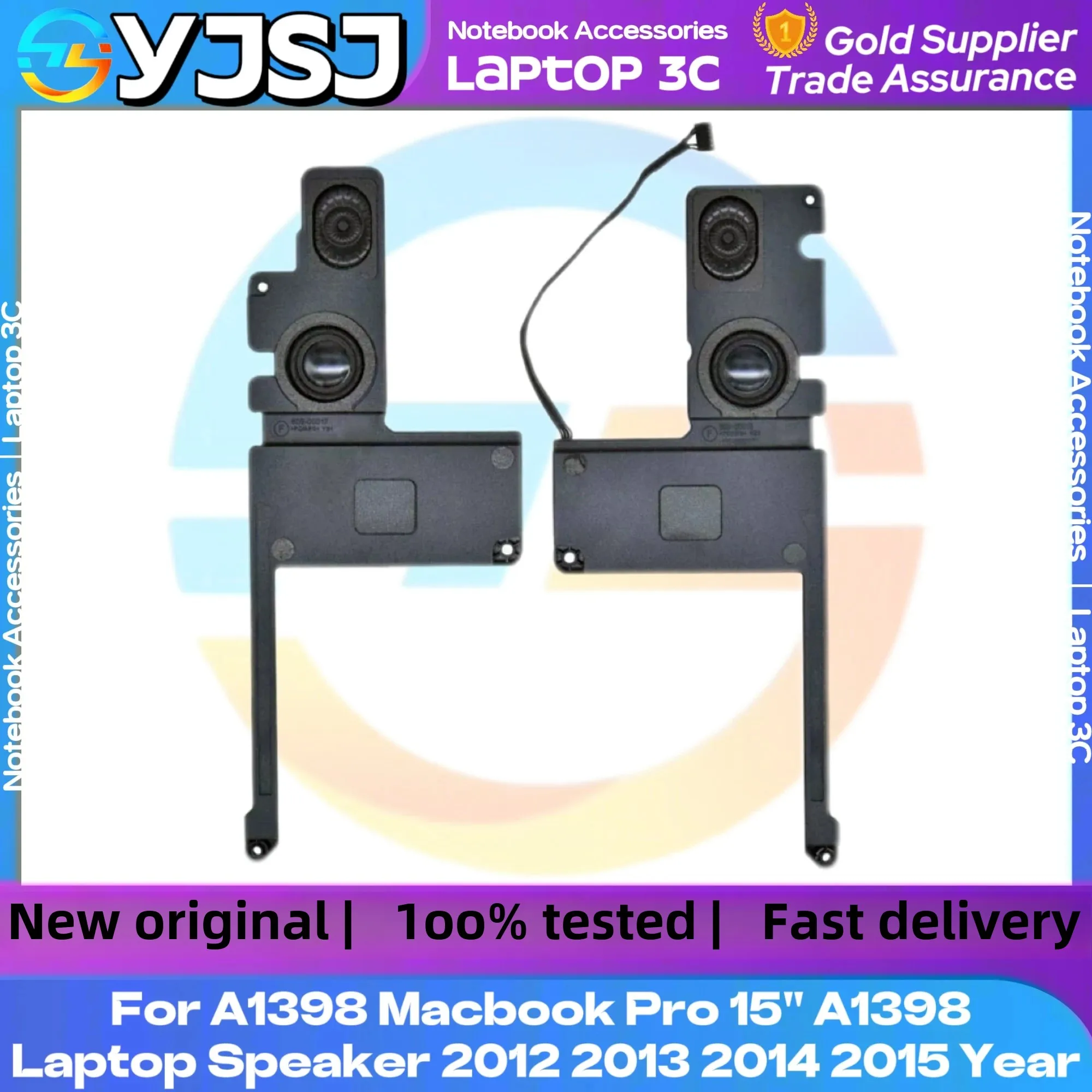 

NEW A1398 Left and Right speakers for Macbook Pro 15" A1398 Laptop Speaker L/R Set Replacement 2012 2013 2014 2015 Year