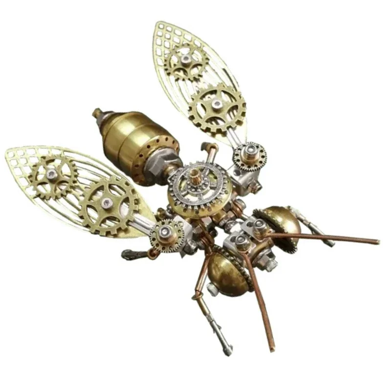 3D Puzzles Bee Steampunk Mechanical Insects Metal DIY Assembly Model Kits Ornaments Assemble Models Toy